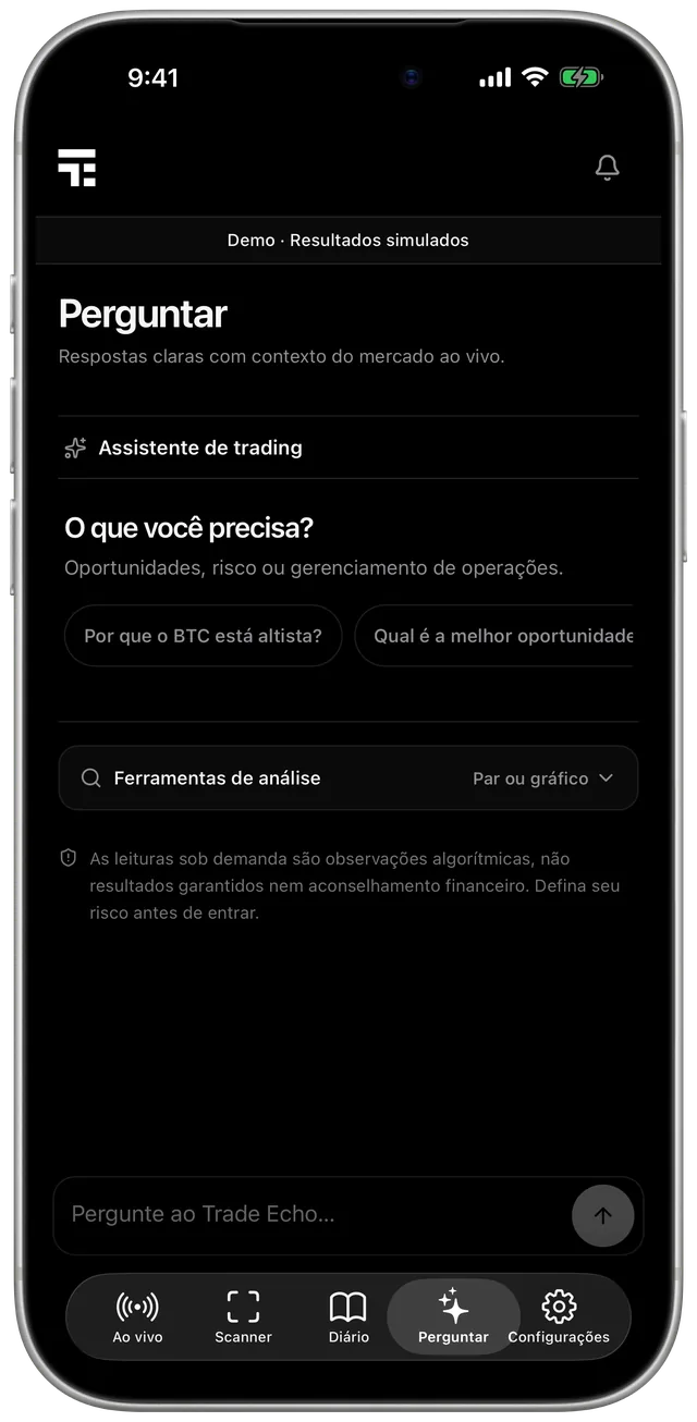 Pergunte ao Trade Echo: Pergunte qualquer coisa ao mercado.