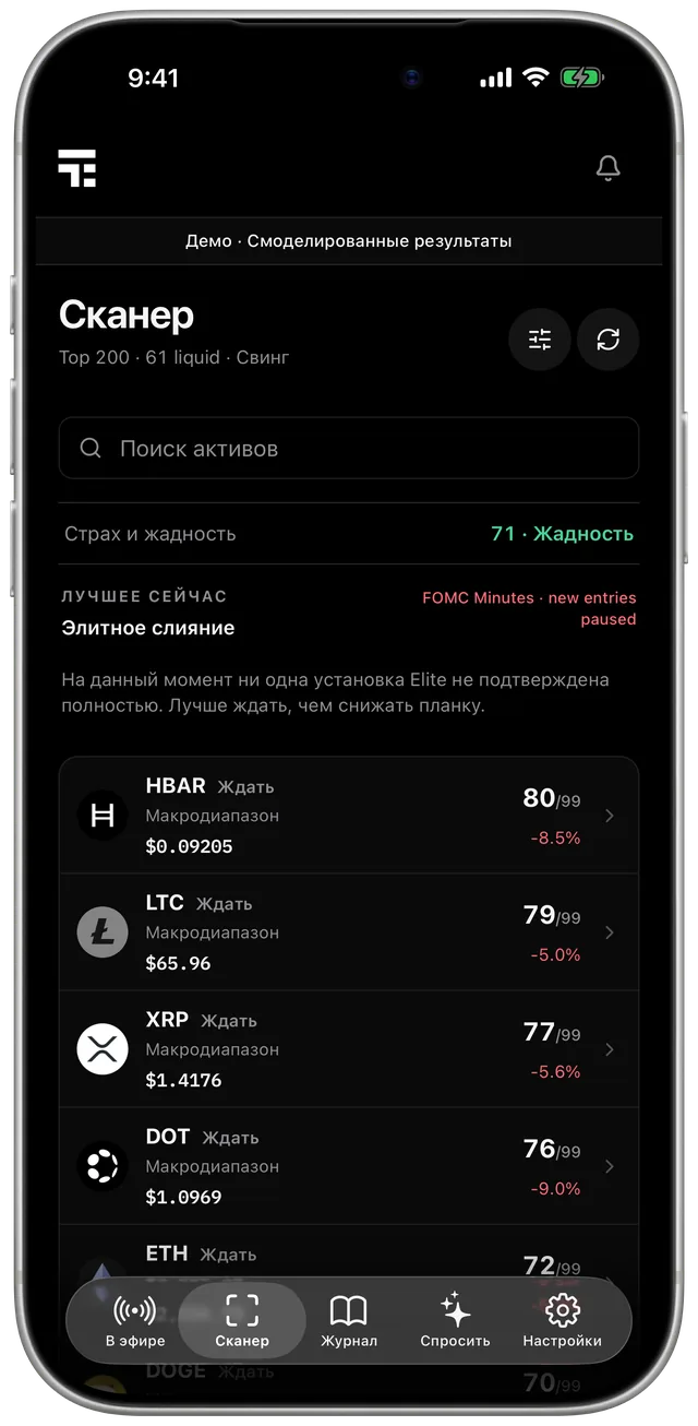 Сканер: Топ-200 монет за секунды.